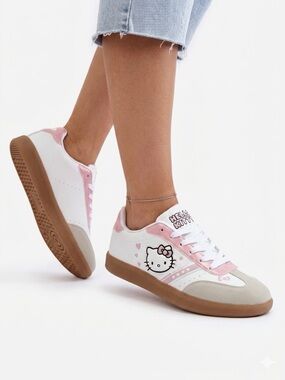 Hello Kitty White, Pink & Gum r Women's Sneakers
